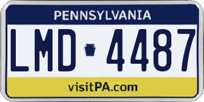PA license plate LMD4487