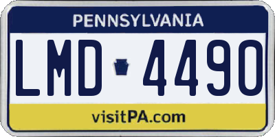 PA license plate LMD4490