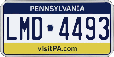 PA license plate LMD4493