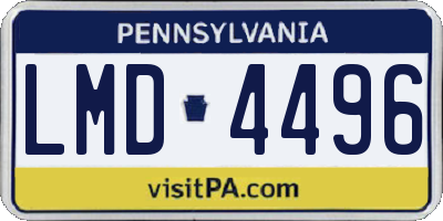PA license plate LMD4496