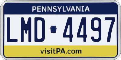 PA license plate LMD4497