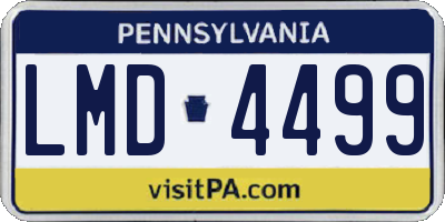PA license plate LMD4499