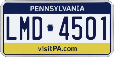 PA license plate LMD4501