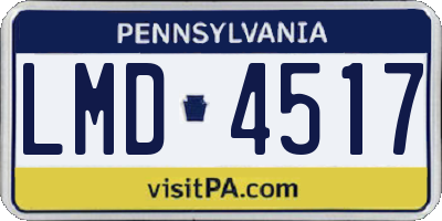 PA license plate LMD4517