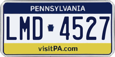 PA license plate LMD4527