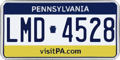 PA license plate LMD4528