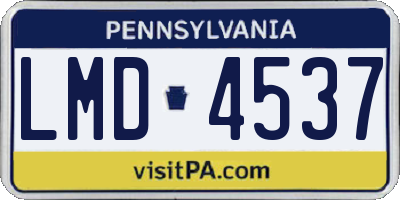 PA license plate LMD4537