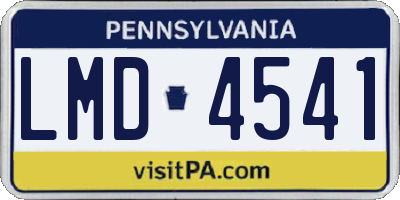 PA license plate LMD4541