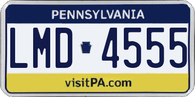 PA license plate LMD4555