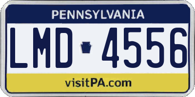 PA license plate LMD4556