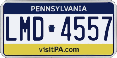 PA license plate LMD4557