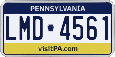 PA license plate LMD4561