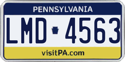 PA license plate LMD4563