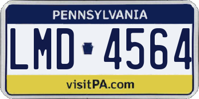 PA license plate LMD4564