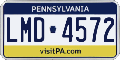 PA license plate LMD4572