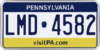 PA license plate LMD4582