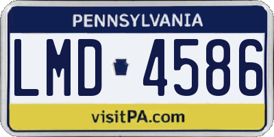 PA license plate LMD4586