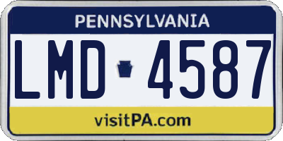 PA license plate LMD4587