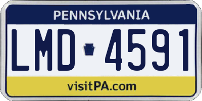PA license plate LMD4591