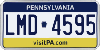 PA license plate LMD4595
