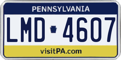 PA license plate LMD4607