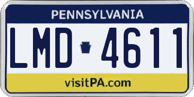 PA license plate LMD4611
