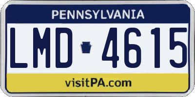 PA license plate LMD4615