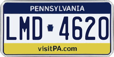 PA license plate LMD4620