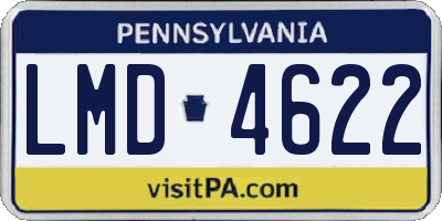 PA license plate LMD4622