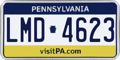 PA license plate LMD4623