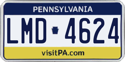 PA license plate LMD4624