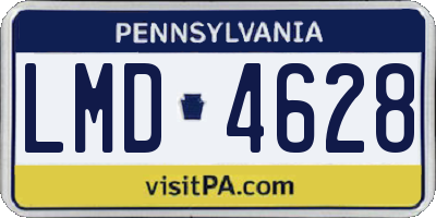 PA license plate LMD4628