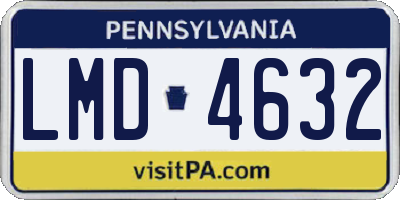 PA license plate LMD4632