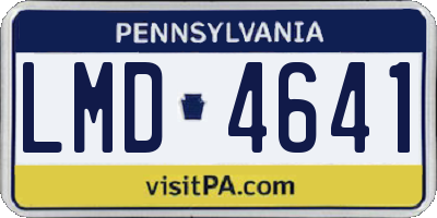 PA license plate LMD4641