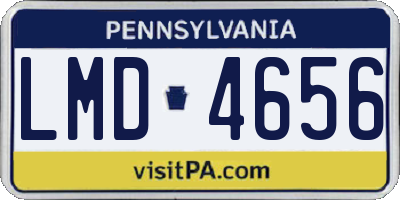 PA license plate LMD4656
