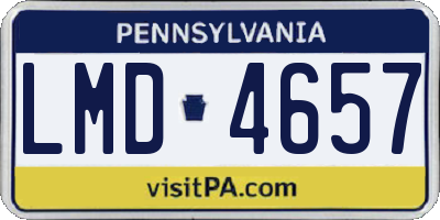 PA license plate LMD4657