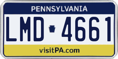PA license plate LMD4661