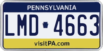 PA license plate LMD4663