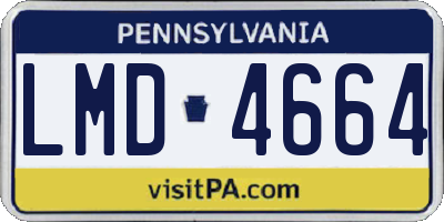 PA license plate LMD4664
