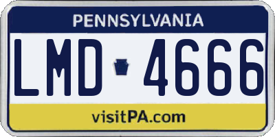 PA license plate LMD4666