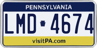 PA license plate LMD4674