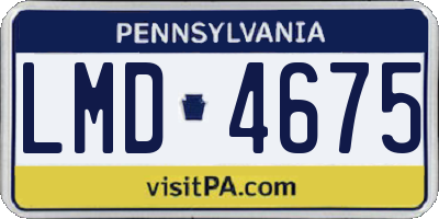 PA license plate LMD4675