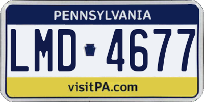 PA license plate LMD4677