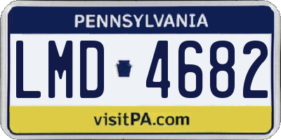 PA license plate LMD4682