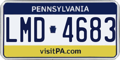 PA license plate LMD4683