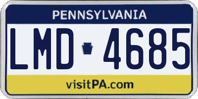 PA license plate LMD4685