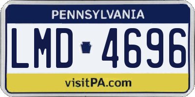 PA license plate LMD4696