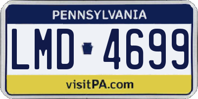 PA license plate LMD4699