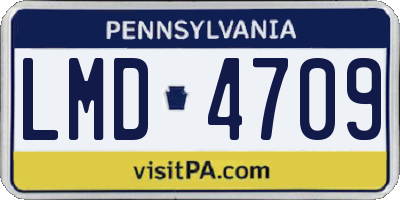 PA license plate LMD4709