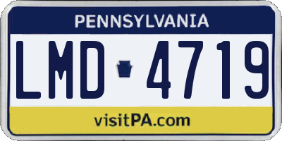 PA license plate LMD4719
